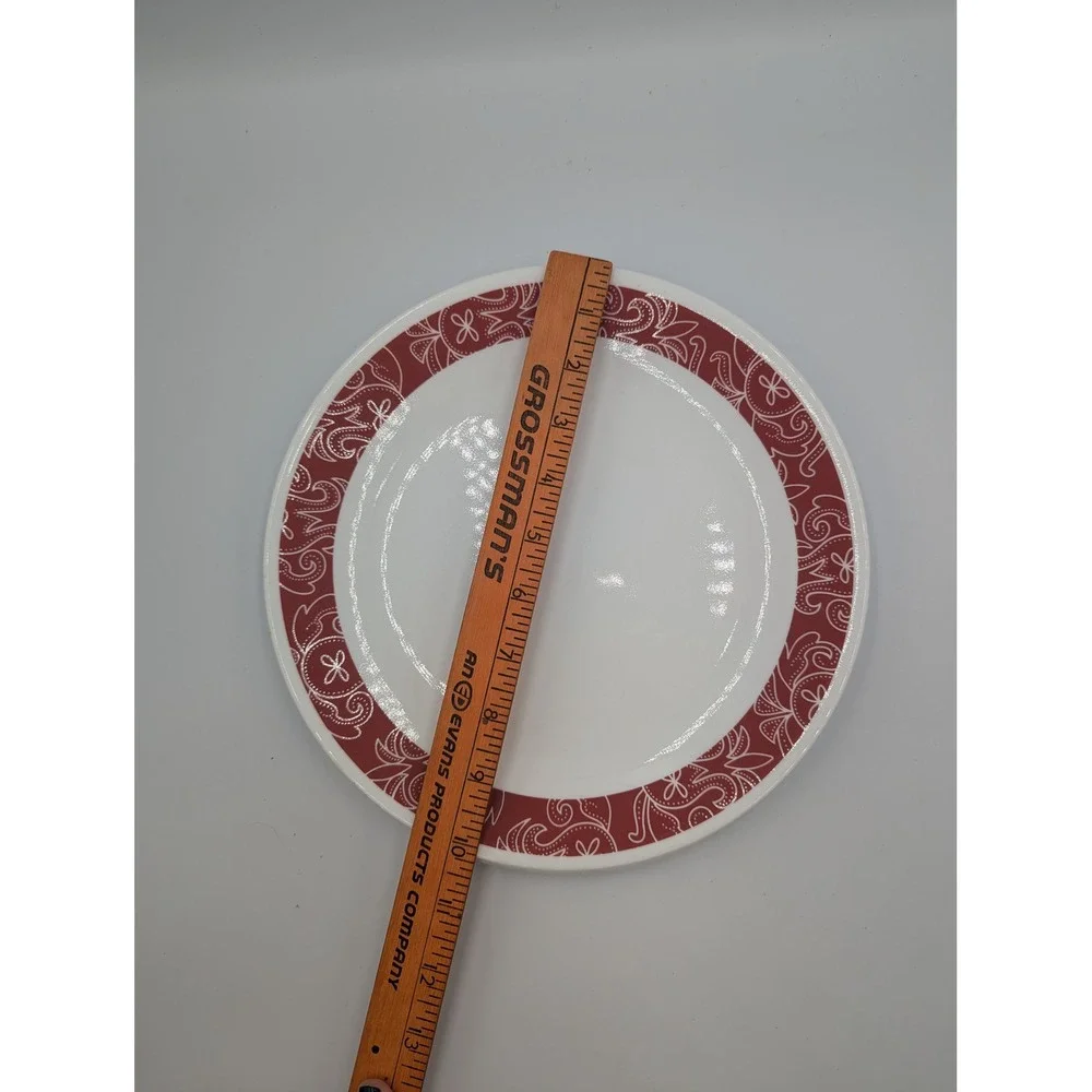 Corelle Dinner Plates Vitrelle Bandhani Red 4x 10.25